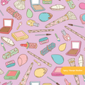 Lilac Makeup Vibes Seamless Pattern