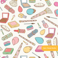 Neutral Makeup Vibes Seamless Pattern
