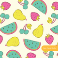 Neon Fruit Seamless Pattern