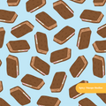 Blue Neapolitan Ice Cream Seamless Pattern – Digital Download