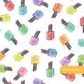 White Nail Polish Seamless Pattern – Beauty Party & Salon Digital Download