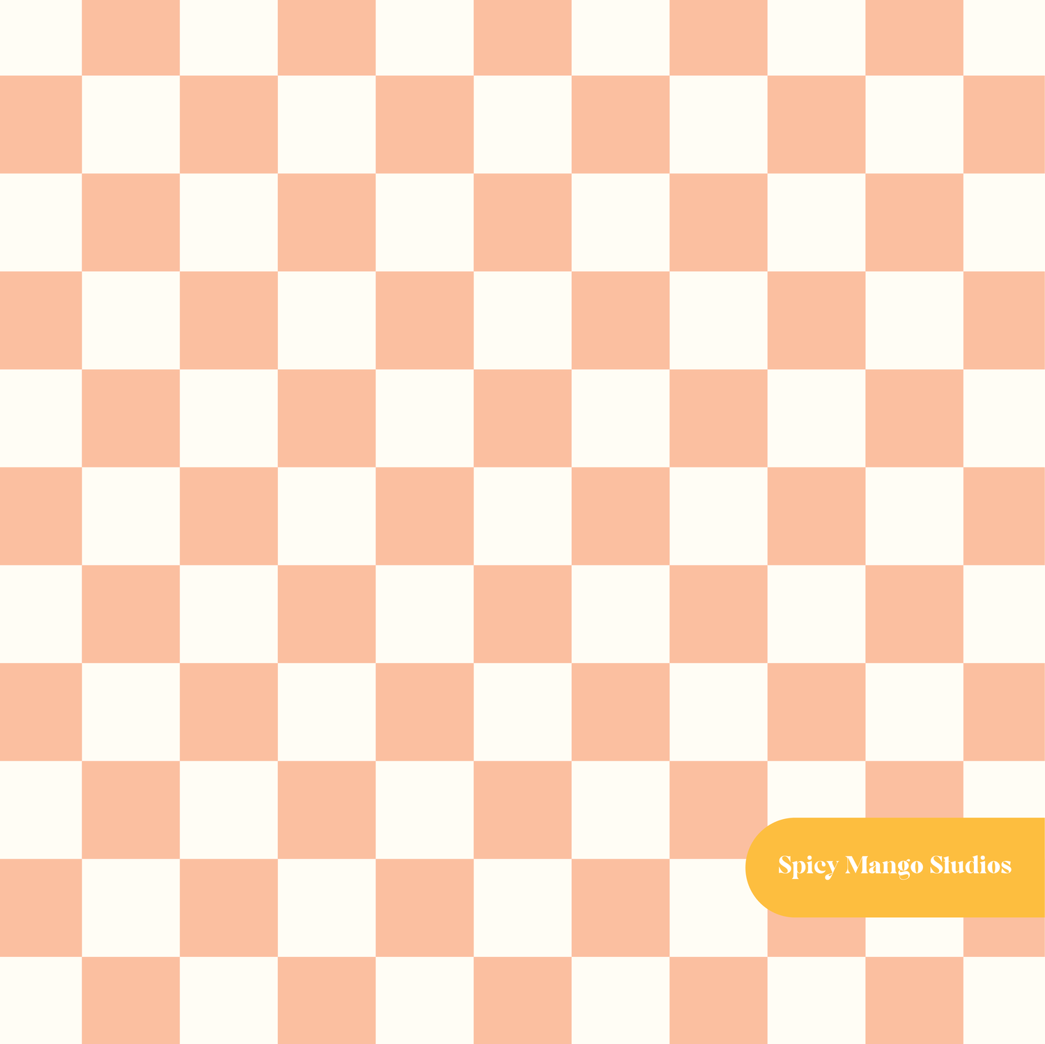 Orange Checker Seamless Pattern