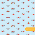 Light Blue Pop Hearts Seamless Pattern