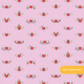 Lilac Pop Hearts Seamless Pattern