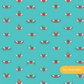 Teal Pop Hearts Seamless Pattern
