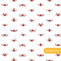 White Pop Hearts Seamless Pattern