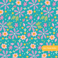 Aqua Piper Floral Seamless Pattern