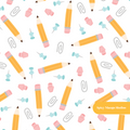 White Pencil Me in Seamless Pattern – Digital Download