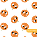 White Pumpkin Cuteness Seamless Pattern