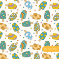 Off White Popsicle Medley Seamless Pattern – Digital Download