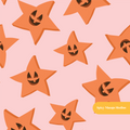 Pink Pumpkin Stars Seamless Pattern