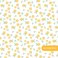 Yellow Penny Rose Floral Seamless Pattern