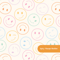 Pastel Rainbow Happiness Seamless Pattern