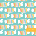 Aqua Rainbow Candy Seamless Pattern
