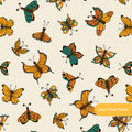 Neutral Retro Butterfly Seamless Pattern