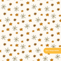 Neutral Retro Ditsy Floral Seamless Pattern