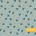 Stone Retro Daisy Seamless Pattern