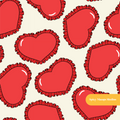 Neutral Ruffled Hearts Seamless Pattern