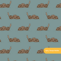 Dusty Teal Rattler Seamless Pattern