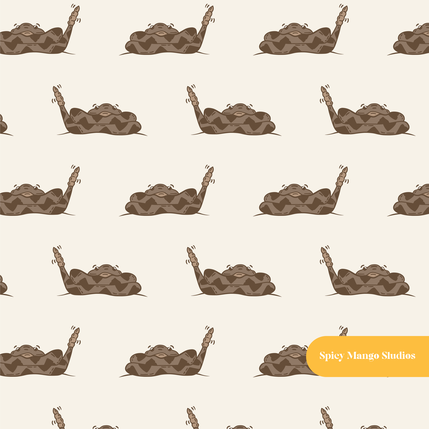 Off White Rattler Seamless Pattern