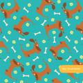 Aqua Rover Seamless Pattern