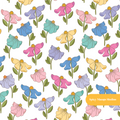 White Summer Floral Seamless Pattern
