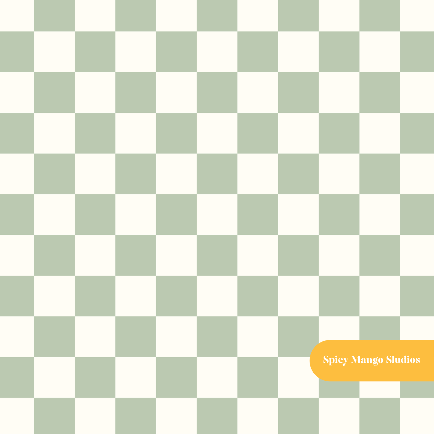 Sage Checker Seamless Pattern