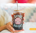 Pink Shine Bright Ocean Seashell Transparent SVG Sublimation