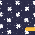 Navy Snow Angels Seamless Pattern