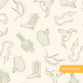 Neutral Sundown Seamless Pattern – Boho Nursery & Nature Theme Digital Download