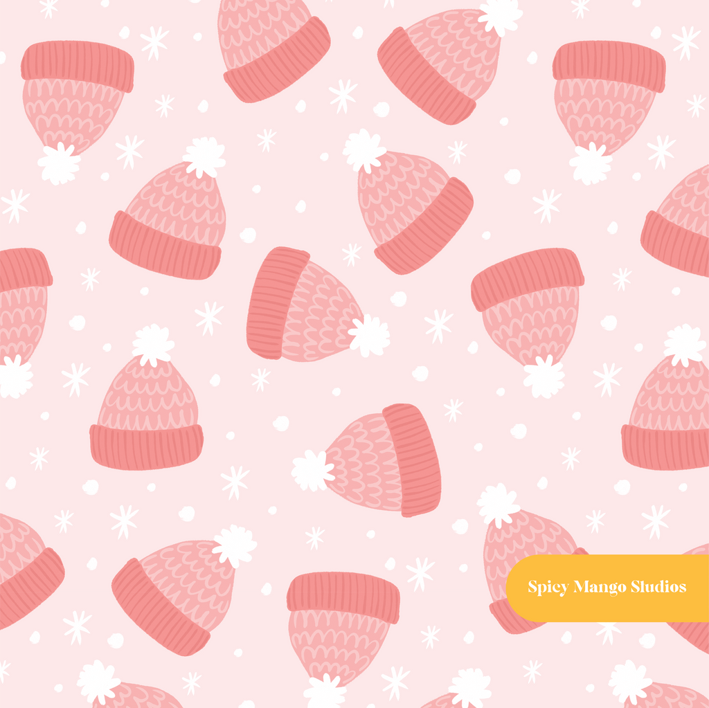 Snow Hats Seamless Pattern