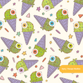 Off White Spooky Treats Seamless Pattern