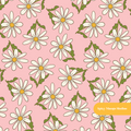 Pink Spring Daisy Seamless Pattern