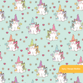 Mint Spooky Witch Seamless Pattern