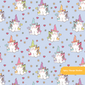 Periwinkle Spooky Witch Seamless Pattern
