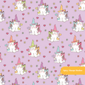 Purple Spooky Witch Seamless Pattern