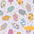 Lilac Summer Popsicle Medley Seamless Pattern – Digital Download