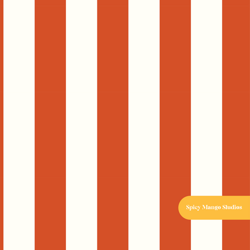 Burnt Red Sardinia Stripe Seamless Pattern