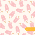 Oatmeal Strawberries and Cream Seamless Pattern – Digital Download