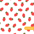 White Strawberries Seamless Pattern – Summer Nursery & Kitchen Digital Download