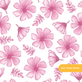 Pink Thalea Floral Seamless Pattern