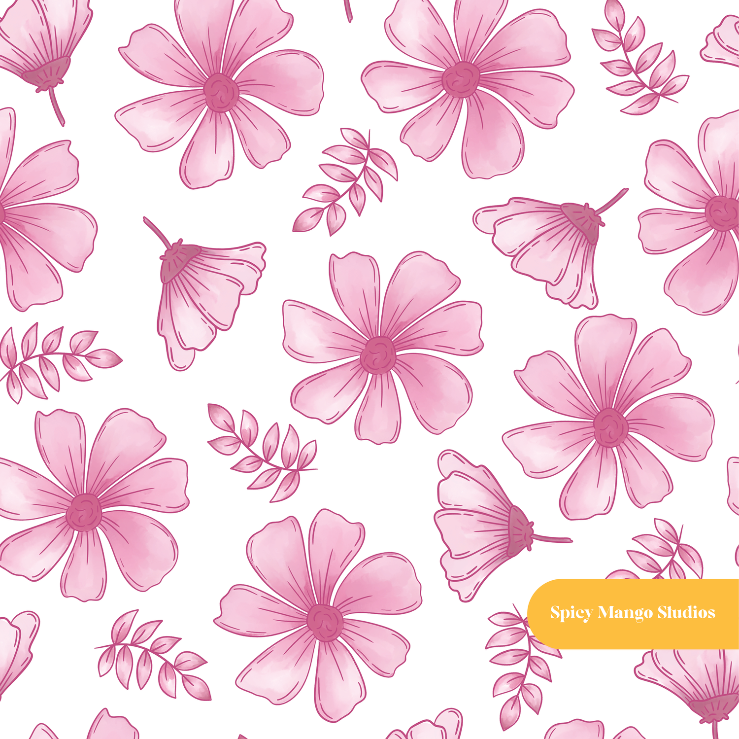 Pink Thalea Floral Seamless Pattern