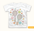 Pastel Tennis Floral Transparent SVG Sublimation