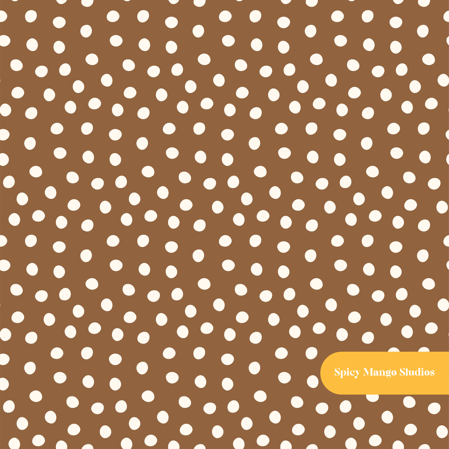 Brown Valley Polka Dot Seamless Pattern