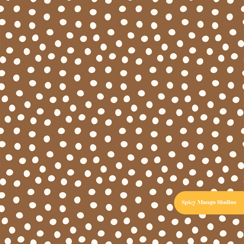 Brown Valley Polka Dot Seamless Pattern