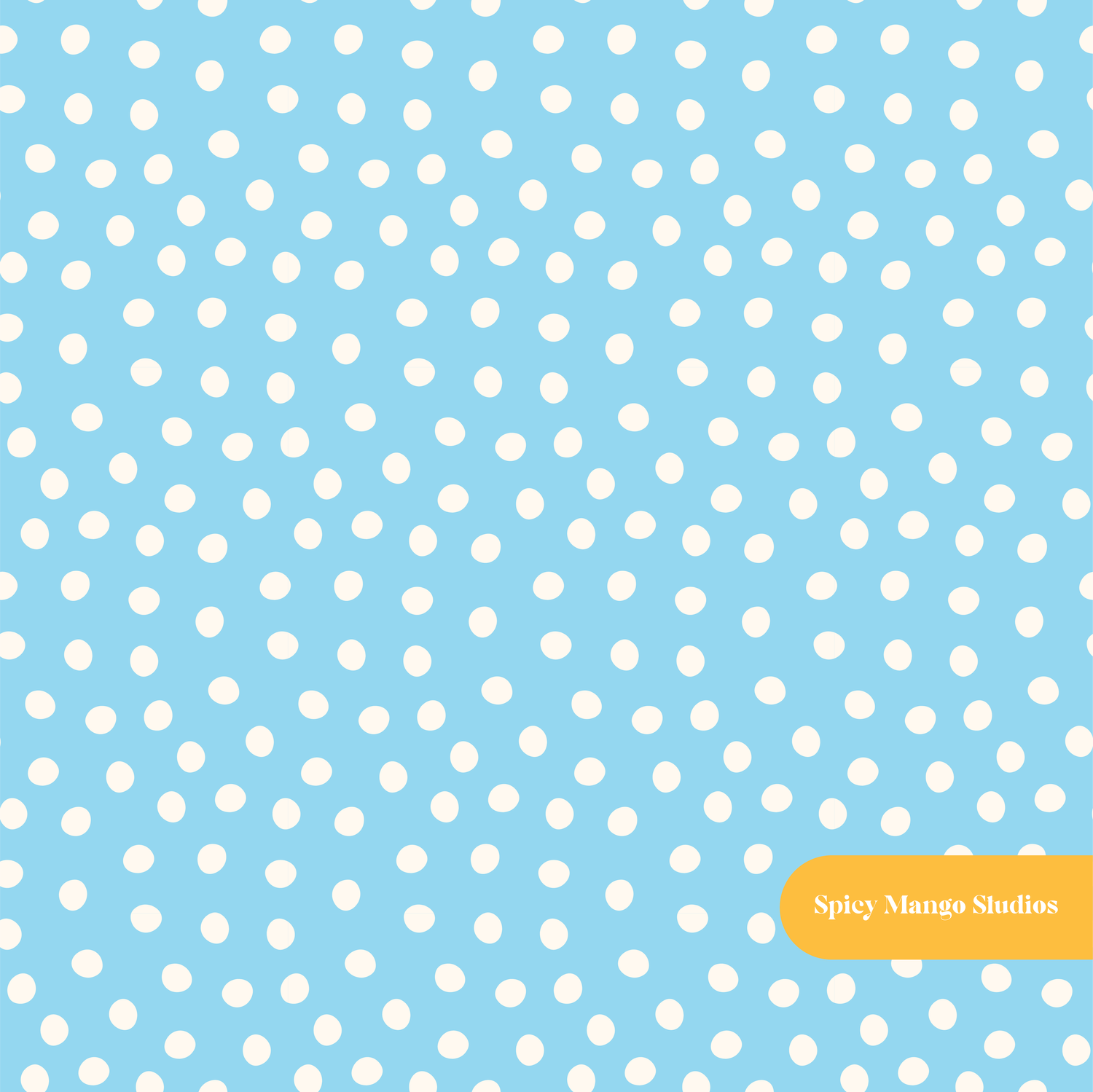 Light Blue Valley Polka Dot Seamless Pattern