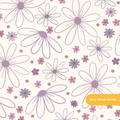 Dusty Purple Valley Floral Seamless Pattern