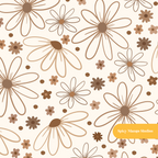 Off White Valley Floral Seamless Pattern
