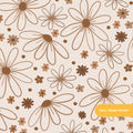 Tan Valley Floral Seamless Pattern