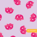 Lavender Vampire Kisses Seamless Pattern – Digital Download